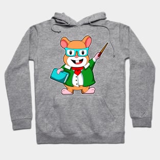 Hamster as Teacher with Book & Jacket Hoodie